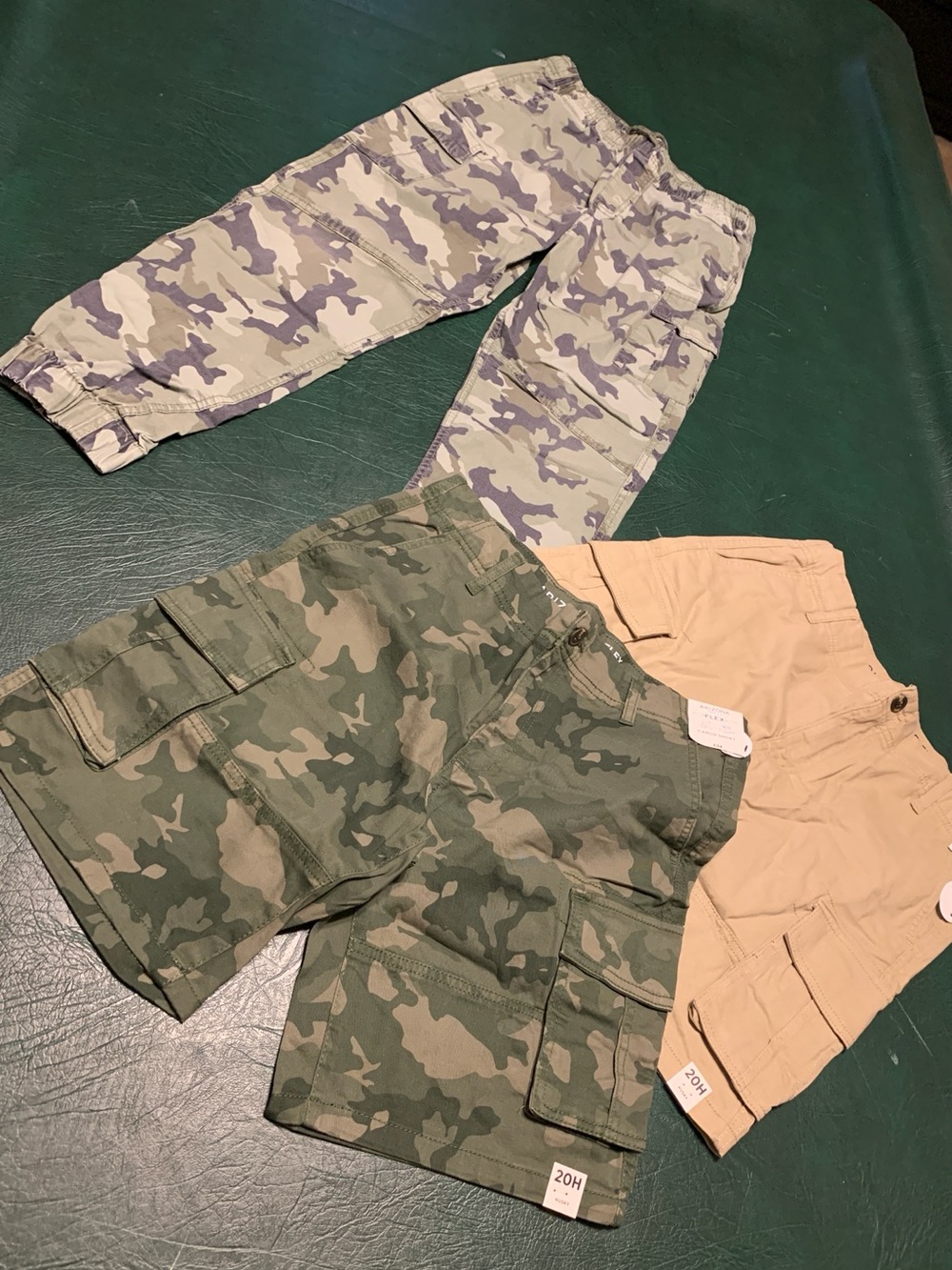 Arizona Jean Company Boys Cargo Shorts & Joggers - Green Camo, Khaki, Gray Camo